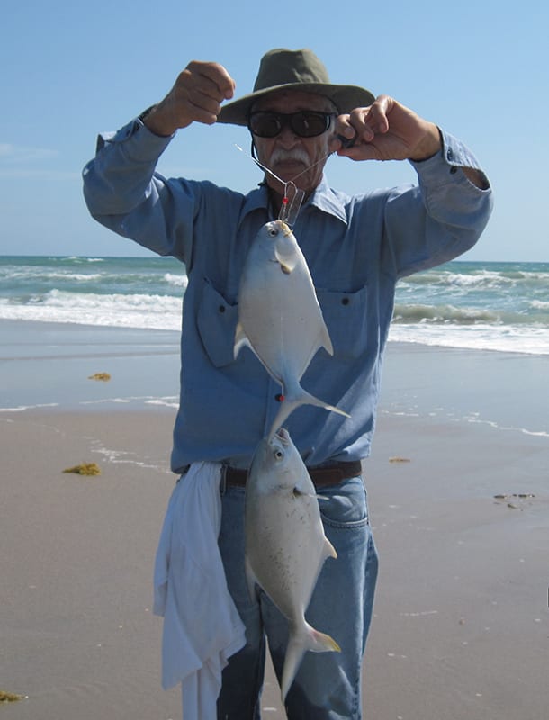 Gene with his two keeper pompano.
