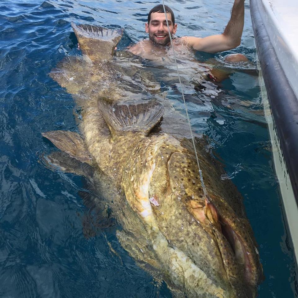 Clayton with his first goliath this past summer Courtesy