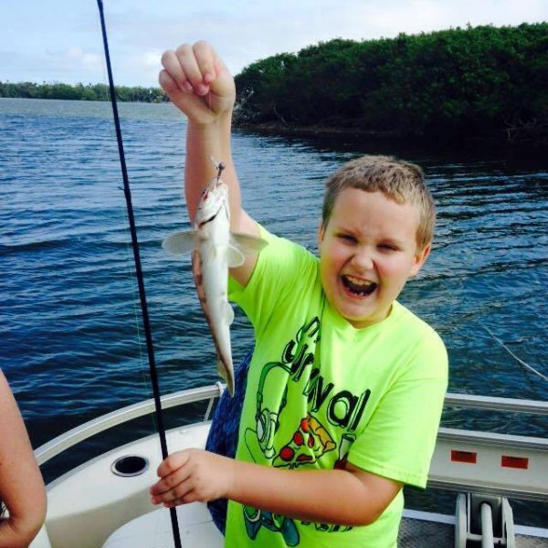 Capt Troys son Alex with a nice Indian River whiting