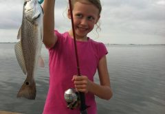Madison Ellis with her first redfish