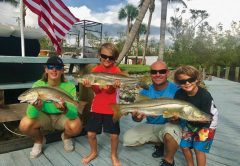 Kingston and Carson with their first keeper snooks caught on Capt. Redfish Rob’s Charters in Naples, FL