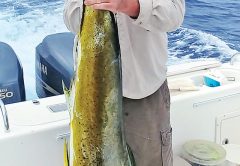 Chris Dyer caught this big bull off West End out of Blue Marlin Cove.