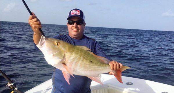 Capt. Orly with a nice mutton snapper.