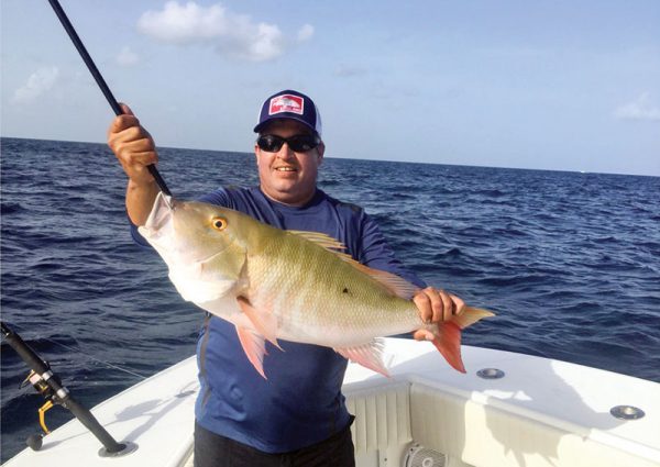 Capt. Orly with a nice mutton snapper.