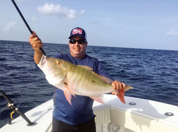 Capt. Orly with a nice mutton snapper.