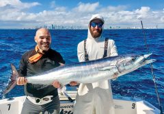 58 pound wahoo caught aboard Bouncer’s Dusky 33.
