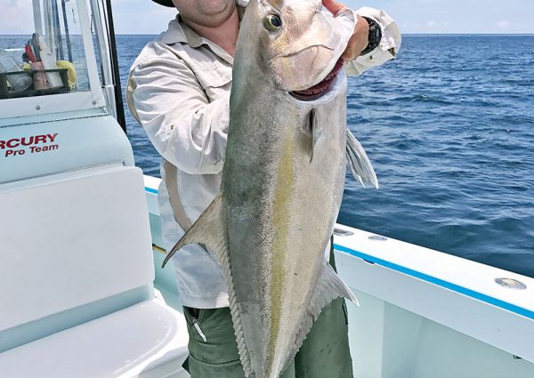 Capt. Orly with a big Miami amberjack.