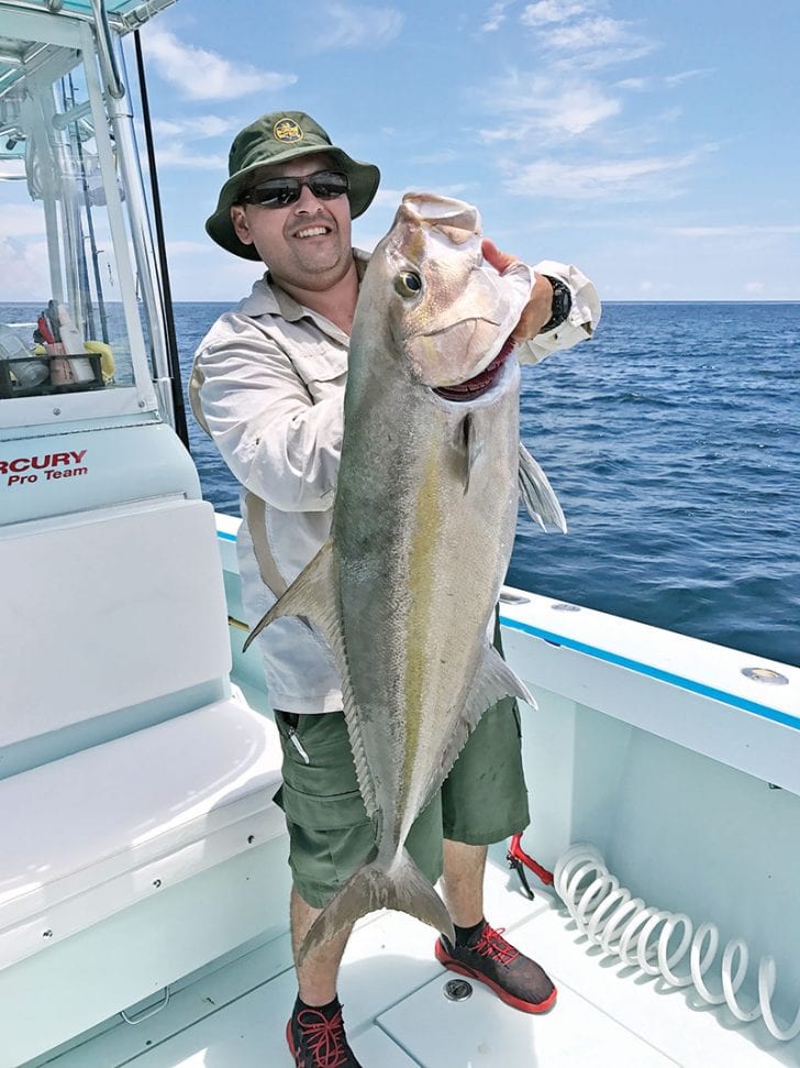 Capt. Orly with a big Miami amberjack.