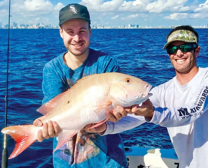 Nice mutton snapper caught aboard Bouncer’s Dusky 33.