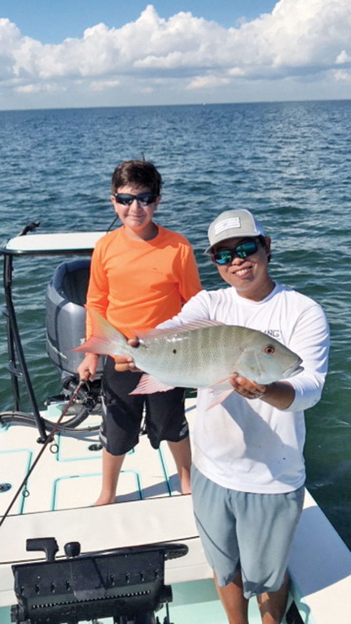 Anthony Acosta slayed this nice mutton snapper in South Biscayne Bay with a live pilchard.