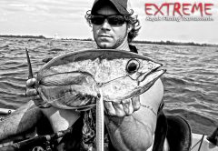 Joe Hector with a quality blackfin tuna caught jigging a deep wreck.