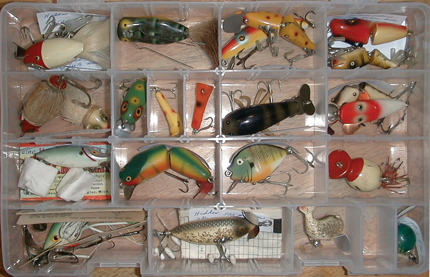 Vintage HEDDON JOINTED VAMP Minnow Wood Fishing Lure Antique Tackle Box  Bait 5