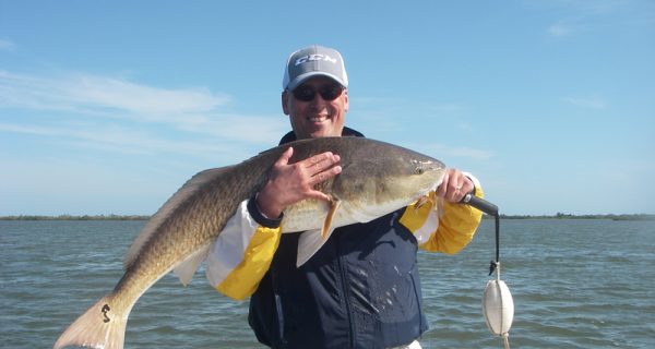 Bill battled a huge lagoon monster on a recent trip with Capt. Mark Wright. The 45 inch beast ate a Z-Man Diezel Minnowz and fought hard for nearly thirty minutes!