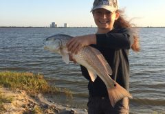 Haylie Miller caught this red in the Banana River CCAFS.