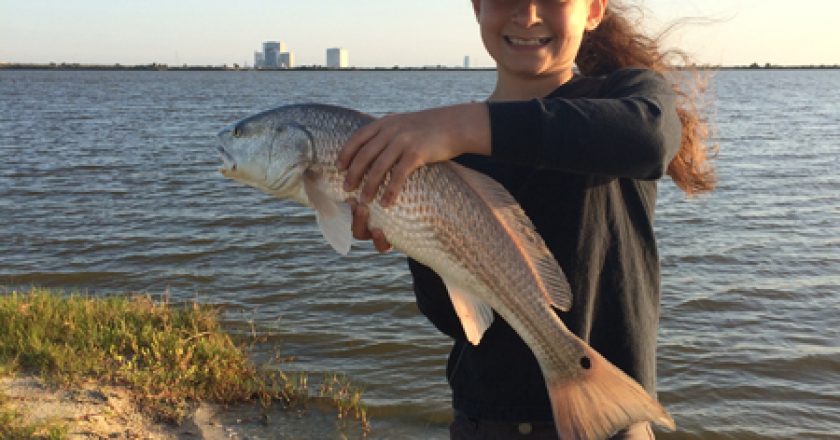 Haylie Miller caught this red in the Banana River CCAFS.