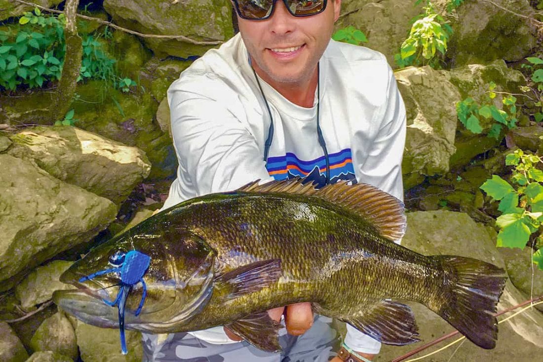 The Surface Seducer Double Barrel Bass Bug is a no-nonsense popper fly