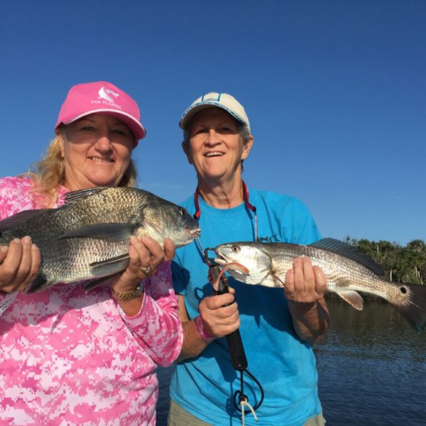 Melanie gay black drum and Debbie smith redfish