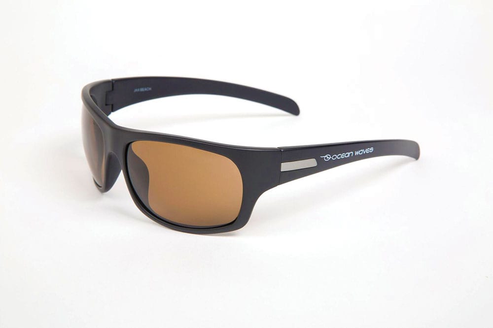 ocean waves sunglasses gold emblem on side