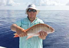 Glen with a nice mutton snapper caught with Fishing Headquarters.