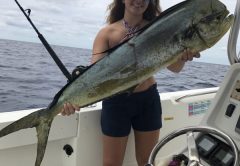 Alexis Styers caught this dolphin North of Sebastian.