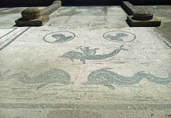 Fish Mosaics in Ostia Italy