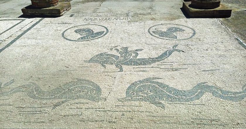 Fish Mosaics in Ostia Italy