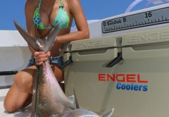 Luiza shows off a nice Amberjack. For more information on this amazing lady angler, go to: www.fishingwithluiza.com