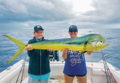 Thanks to Catch-A-Dream, Gavin catches his Mahi