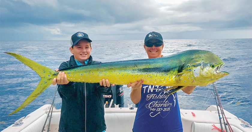 Thanks to Catch-A-Dream, Gavin catches his Mahi