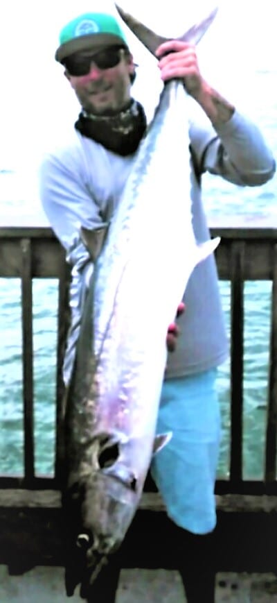 Stephen Burton shows off a nice King Mackerel caught off the Pensacola Fishing Pier.