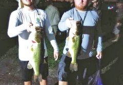 Phillip Glenn is displaying his BIG BASS win of 10 lb / 4.75 oz. Phillip and buddy, Daniel Steverson, also took 1st Place with a total of 17 lb / 8.75 oz.