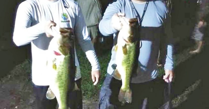 Phillip Glenn is displaying his BIG BASS win of 10 lb / 4.75 oz. Phillip and buddy, Daniel Steverson, also took 1st Place with a total of 17 lb / 8.75 oz.