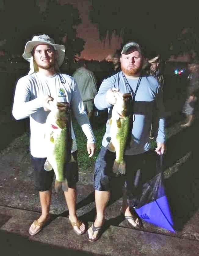 Phillip Glenn is displaying his BIG BASS win of 10 lb / 4.75 oz. Phillip and buddy, Daniel Steverson, also took 1st Place with a total of 17 lb / 8.75 oz.