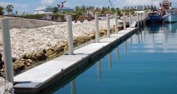 Bradford Marine Bahamas Builds 180’ Concrete Floating Dock