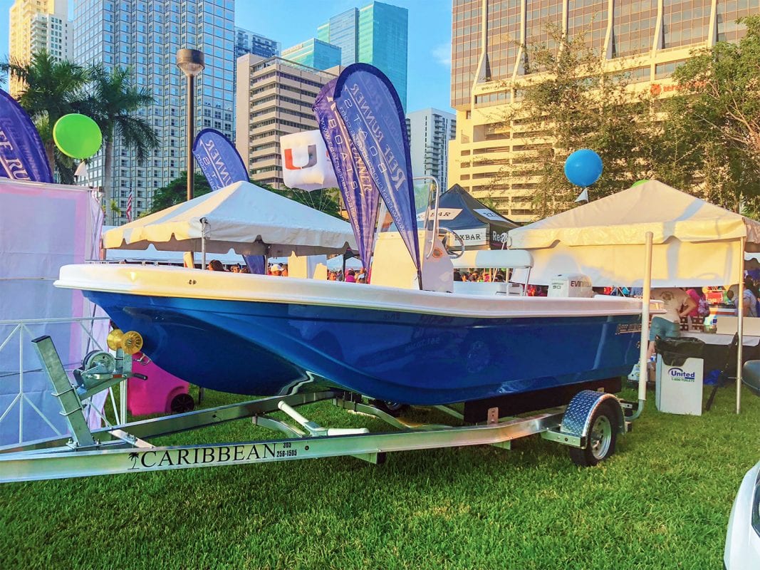 Reef Runner Raffles Boat For Cancer at Miami International Boat Show
