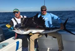 John McClellan with a tagged sailfish out of palm beach kite fishing