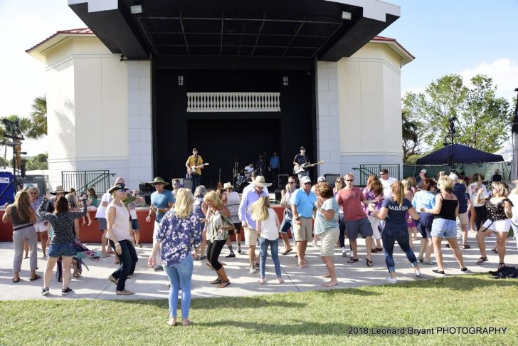 Live music entertains the crowds at Jupiter Seafood Festival.