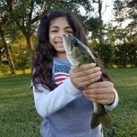Nadia Lassila caught several bass this afternoon in West Lake Worth