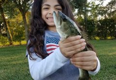 Nadia Lassila caught several bass this afternoon in West Lake Worth