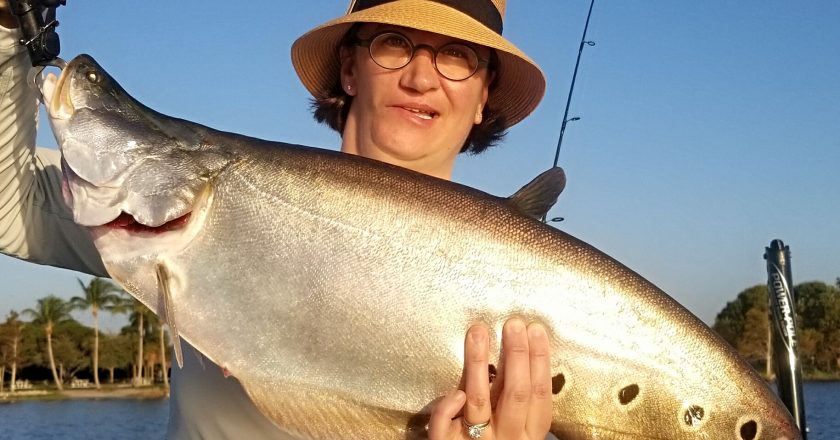 Tina caught this awesome clownknife on the Osbourne chain