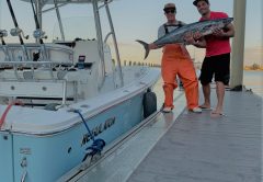 Mike Milewski and Ramzi Farris with a nice king caught off Juno Beach