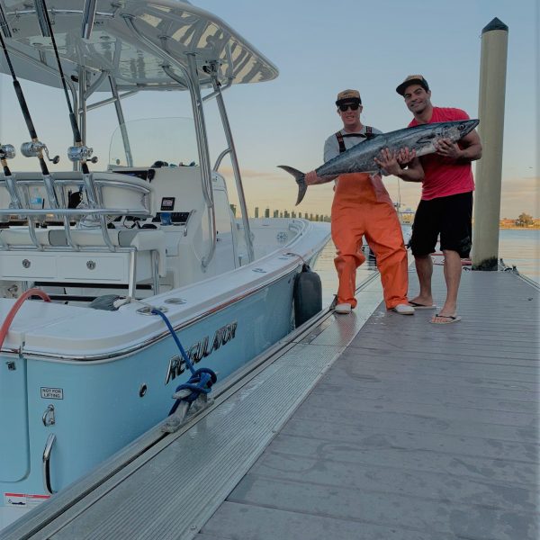 Mike Milewski and Ramzi Farris with a nice king caught off Juno Beach