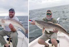 Scott King and Jon Mihalic from AL smashing bull reds aboard the C-note boat.