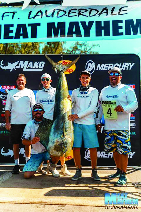 66lb mahi caught in the 2019 Meat Mayhem Tournament in 80ft of water by Reel  E Sea Charters and Fishing Team led by Captain Rick Schlee. - Coastal  Angler & The Angler Magazine