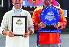Grand Isle, LA. Benton Parrott, 3rd place and Brendan Bayard taking 1st place at the IFA Kayak Fishing Tour