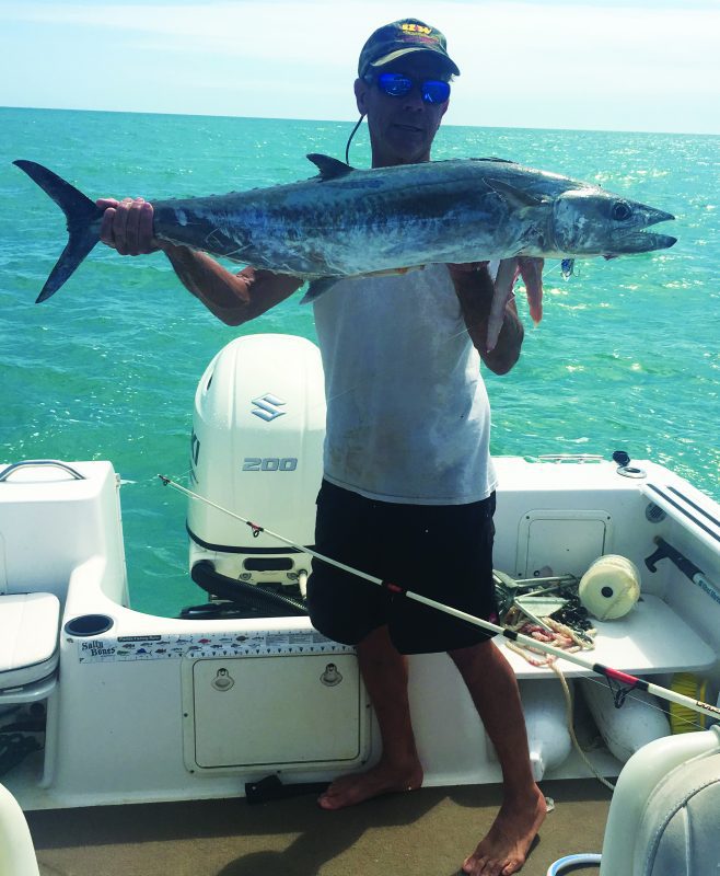 Mike Leichty w/ a 40” Kingfish, trolling light tackle, 4 miles off