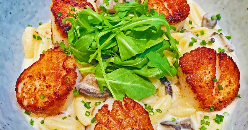 scallops with pasta