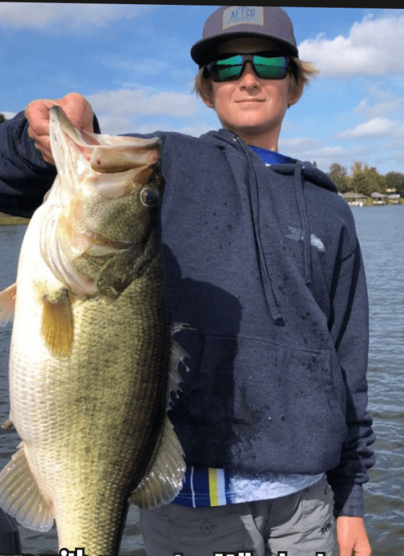 Bryce DiMauro with a monster 11lb plus bass caught on Harris Chain ...