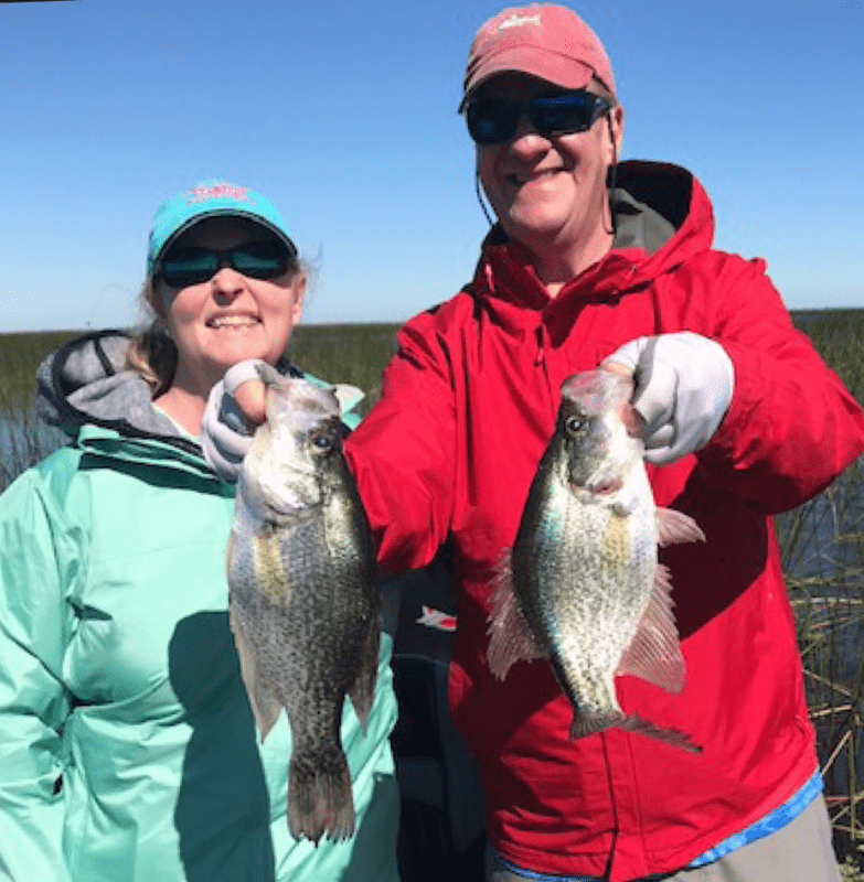 Big Crappies are biting at the “Big O” fishing with Capt. Angie Douthit