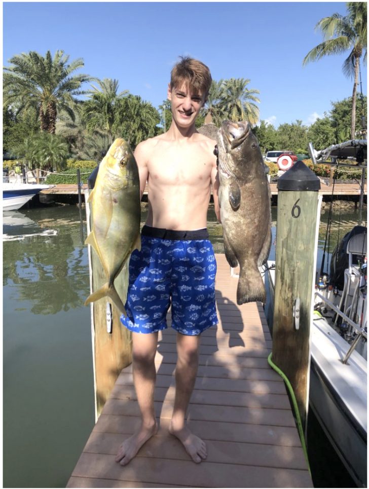 15 year old Oren speared this Yellow Jack & Black Grouper in Pickles Reef  while diving with his dad & brother, Alon. - Coastal Angler & The Angler  Magazine